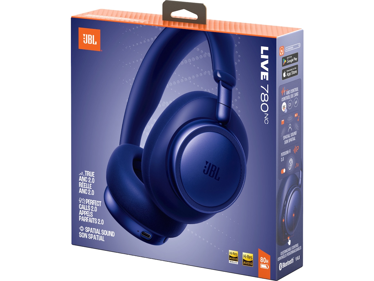 JBL LIVE 780NC trådløse hodetelefoner (blå) Hodetelefoner