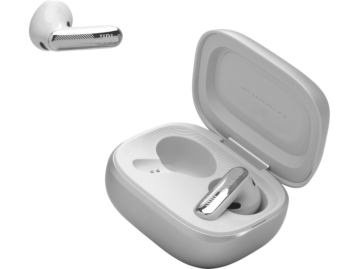 JBL LIVE FLEX 4 trådløse ørepropper med ANC (sølv) Ørepropper