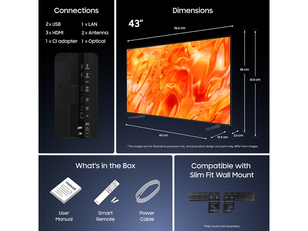 Samsung 43" QN72H Neo QLED 4K Mini LED Smart-TV (2026) 20 - 49 tommer TV