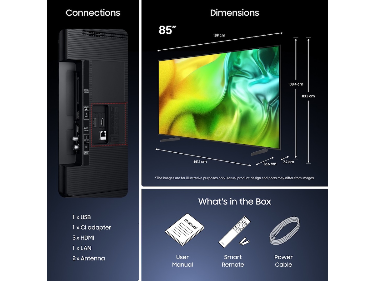 Samsung 85" M80H Mini LED 4K Smart-TV (2026) Over 80 tommer TV