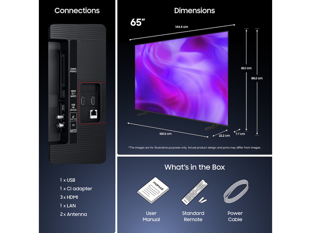 Samsung 65" U7005H Crystal UHD 4K Smart-TV (2026) 60 - 69 tommer TV