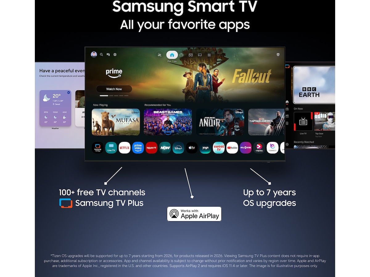 Samsung 50" U7005H Crystal UHD 4K Smart-TV (2026) 50 - 59 tommer TV