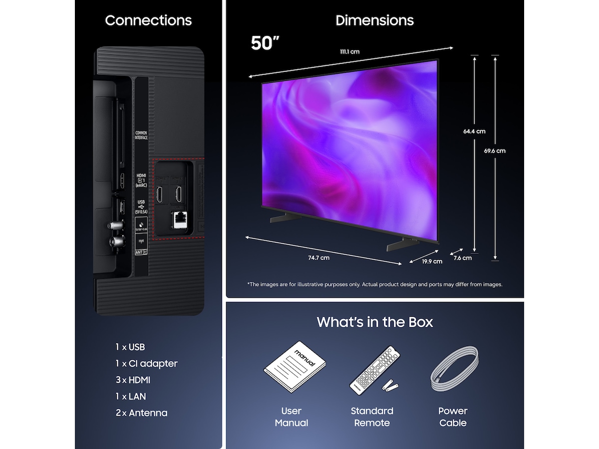 Samsung 50" U7005H Crystal UHD 4K Smart-TV (2026) 50 - 59 tommer TV