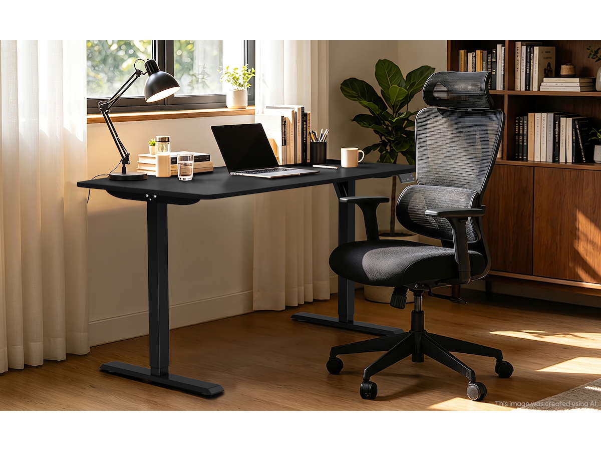 Novo ergonomisk kontorstol med mesh og stoff (sort) Gamingstoler