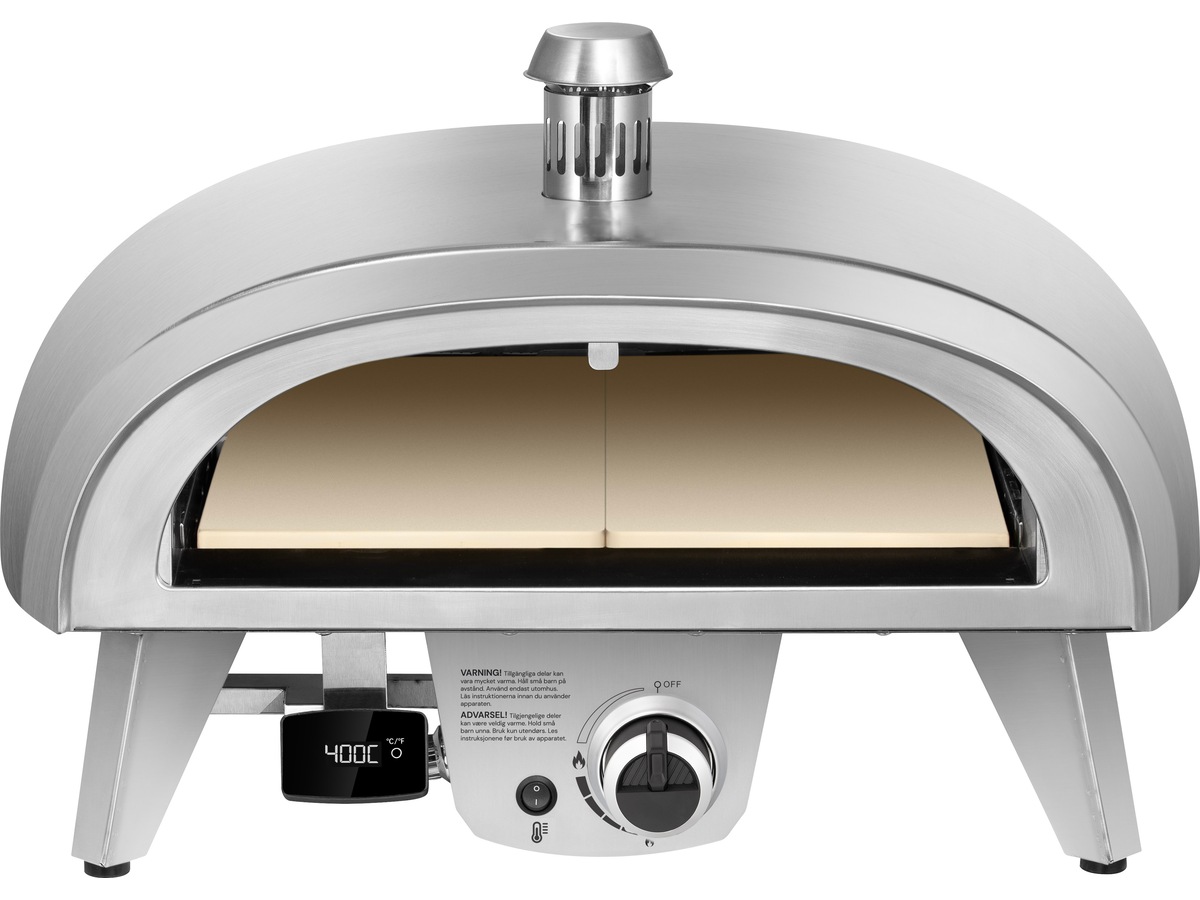 Gass pizzaovn 8kW 45cm rustfritt stål Pizzaovner