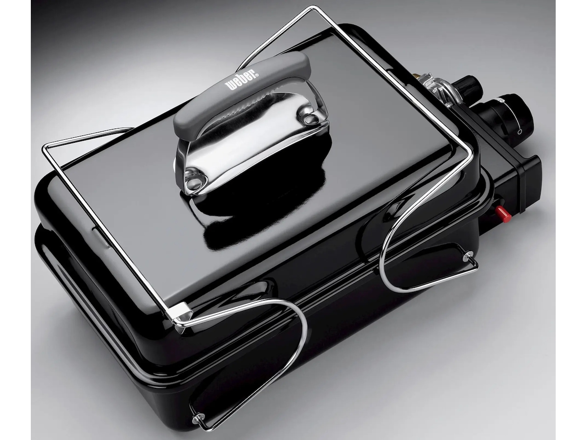 Weber Go Anywhere bærbar gassgrill rustfritt stål Grill