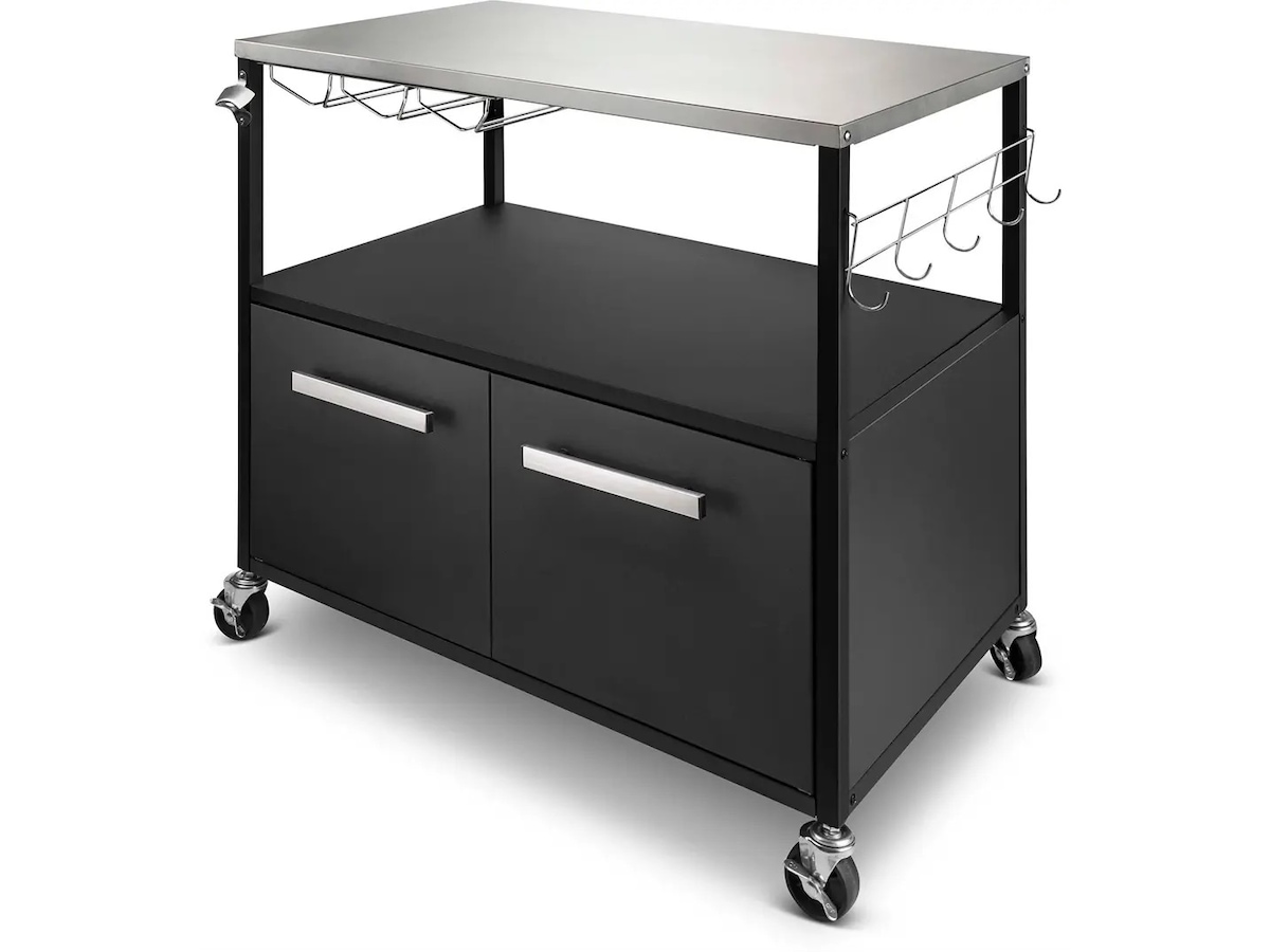 Austin and Barbeque Sidebord til utekjøkkenet med rikelig oppbevaringsplass Vogner til utendørsgriller