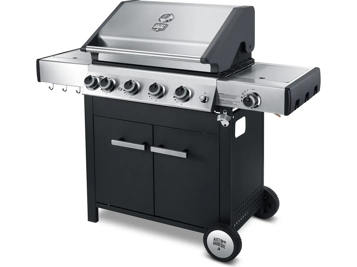 Austin and Barbeque Gassgrill med flere brennere og funksjoner Grill