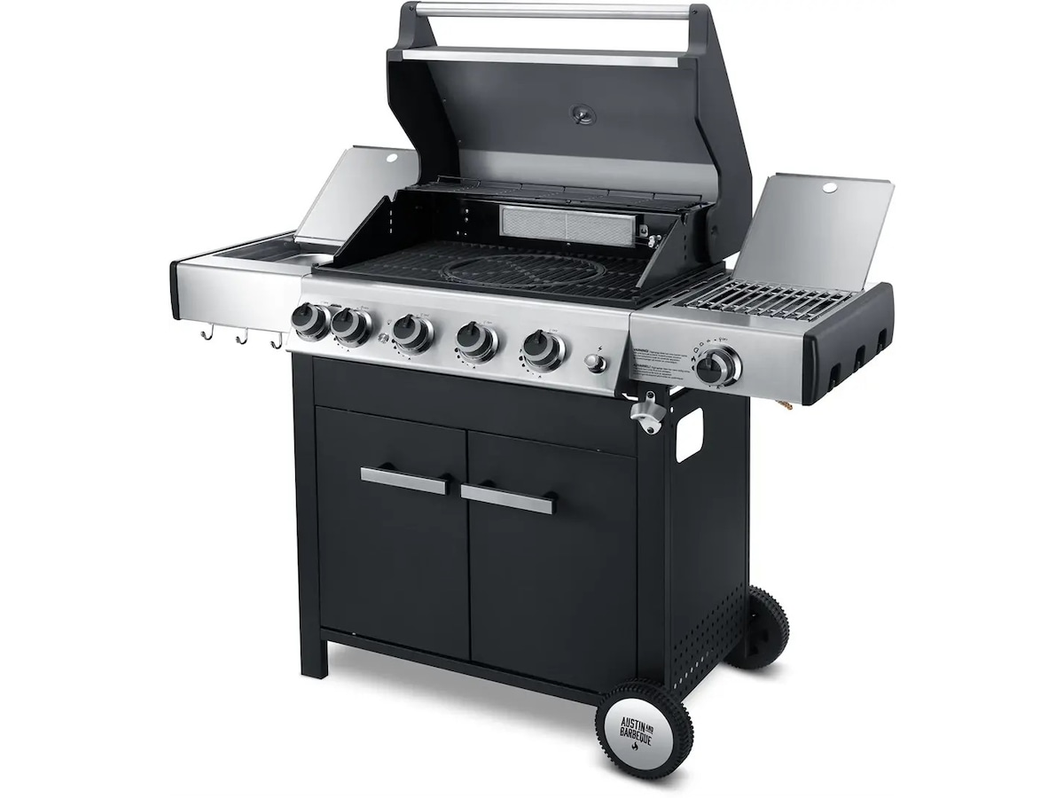 Austin and Barbeque Gassgrill med flere brennere og funksjoner Grill