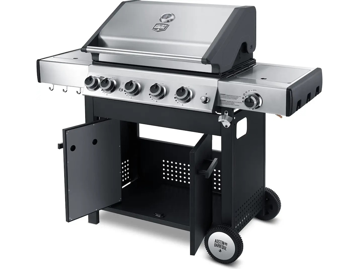 Austin and Barbeque Gassgrill med flere brennere og funksjoner Grill