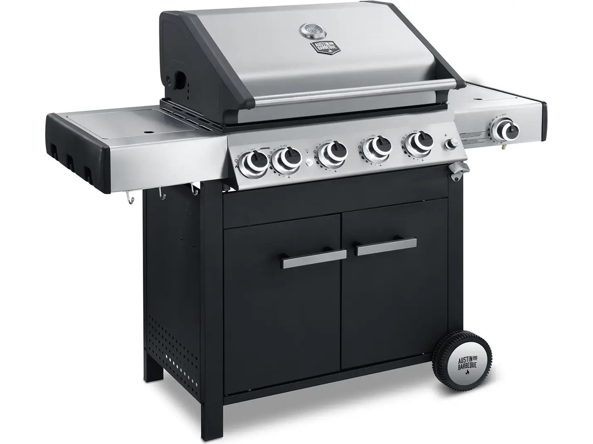 Austin and Barbeque Gassgrill med flere brennere og funksjoner Grill