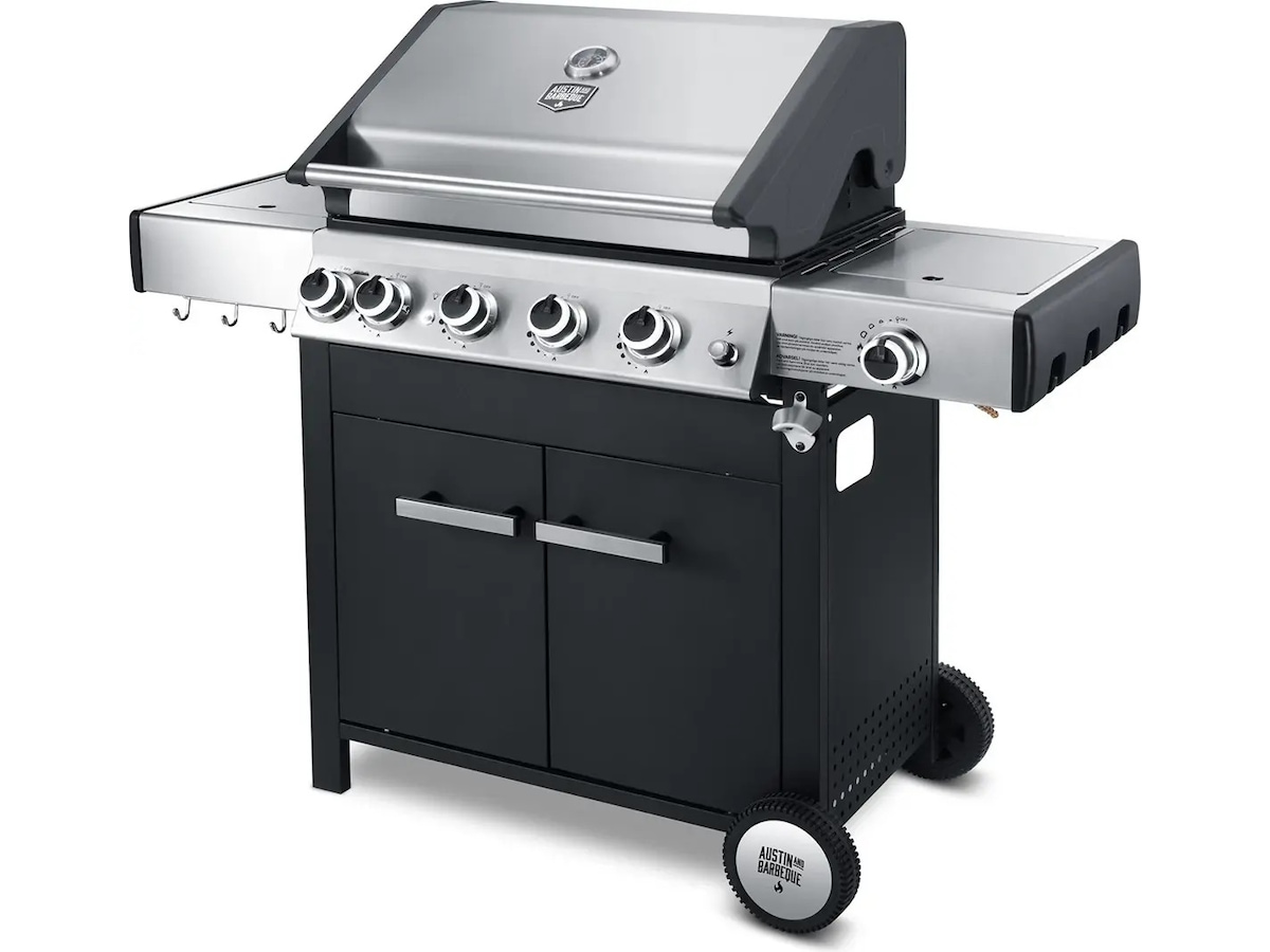 Austin and Barbeque Gassgrill med flere brennere og funksjoner Grill