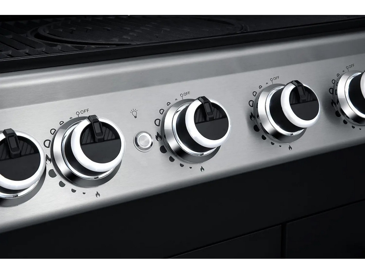 Austin and Barbeque Gassgrill med 6 + 2 brennere og funksjoner Grill