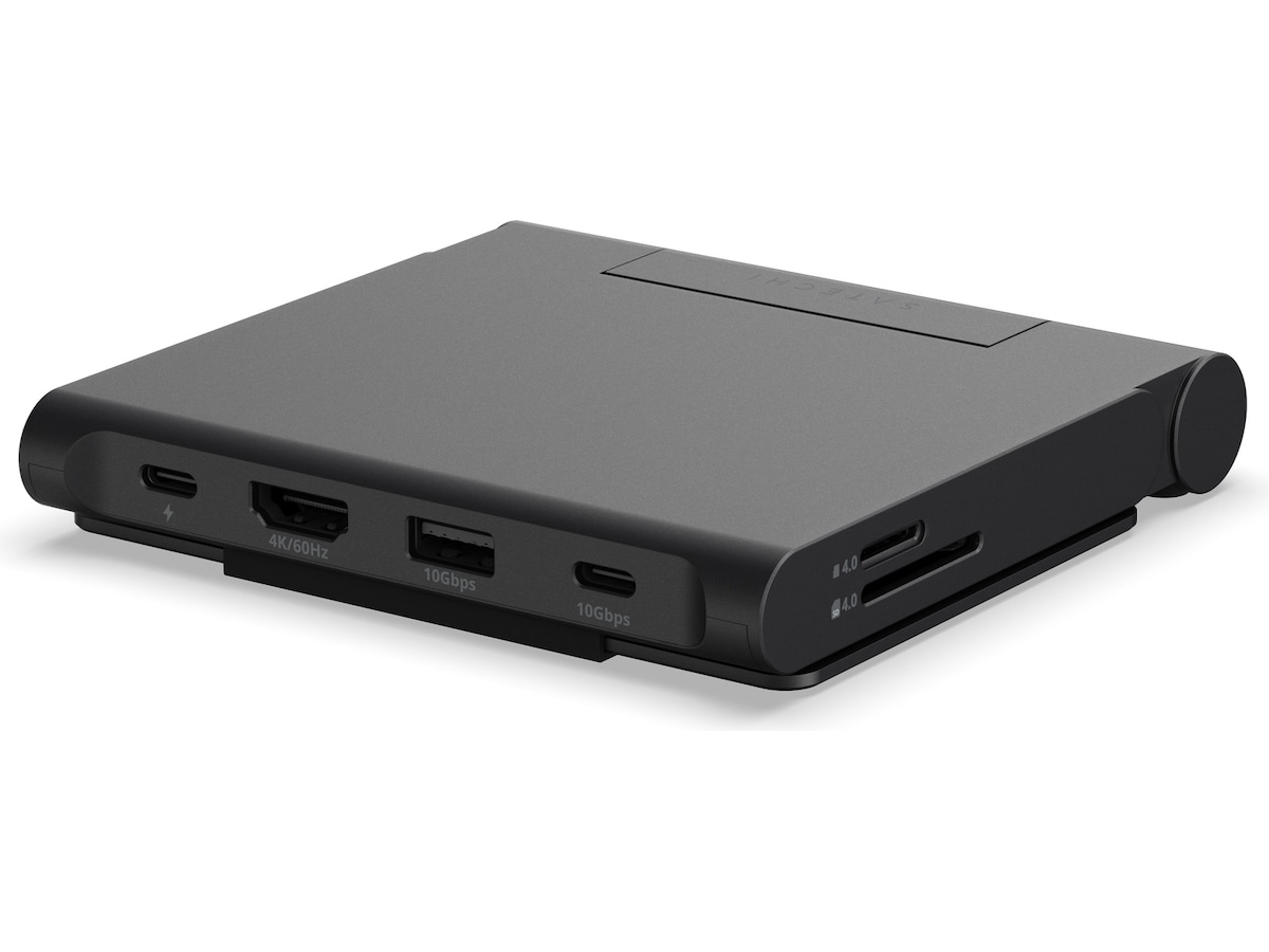 Satechi OnTheGo™ Foldable Stand Hub (space sort) Dockingstasjon & USB-HUB