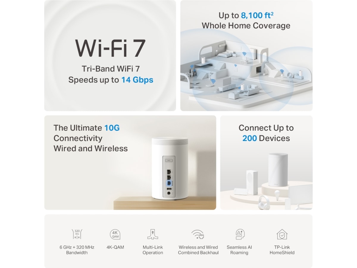 TP-Link Deco BE68 mesh router 3-pack Routere