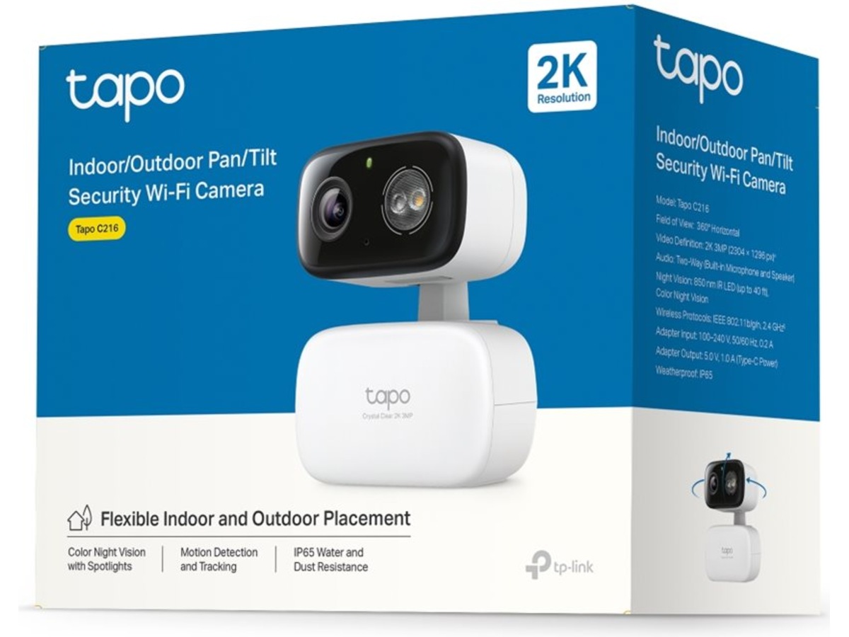 TP-Link Tapo C216 2K utendørs overvåkningskamera - 2pk Overvåkningskameraer