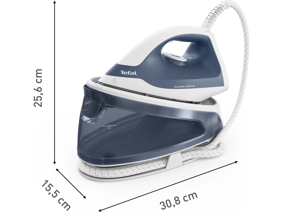 Tefal Express Optimal Blue SV4110E0 dampstasjon 1,2L vanntank 2200W Steamer