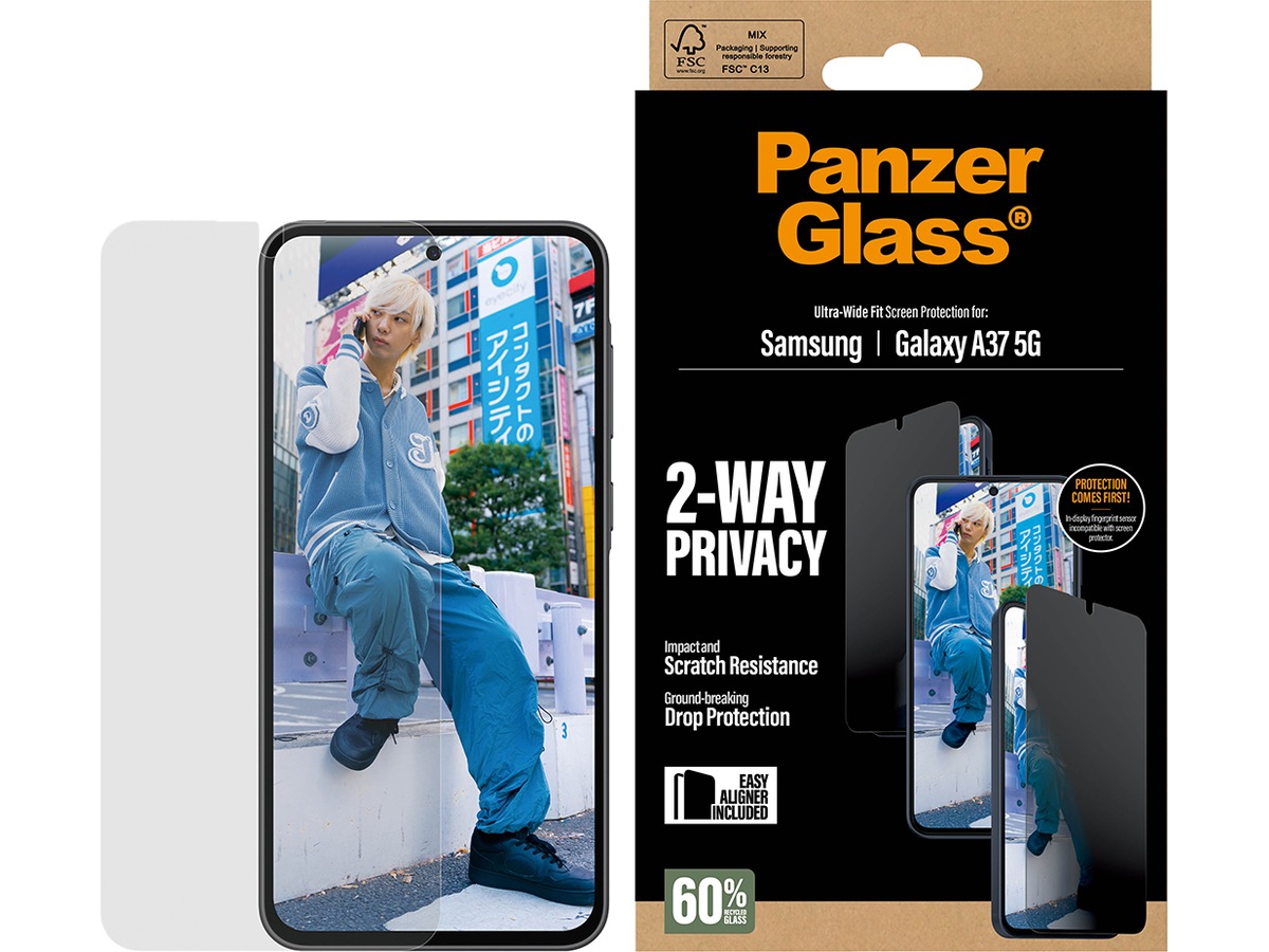 PanzerGlass Galaxy A37 5G Privacy Skjermbeskytter Skjermbeskyttelse