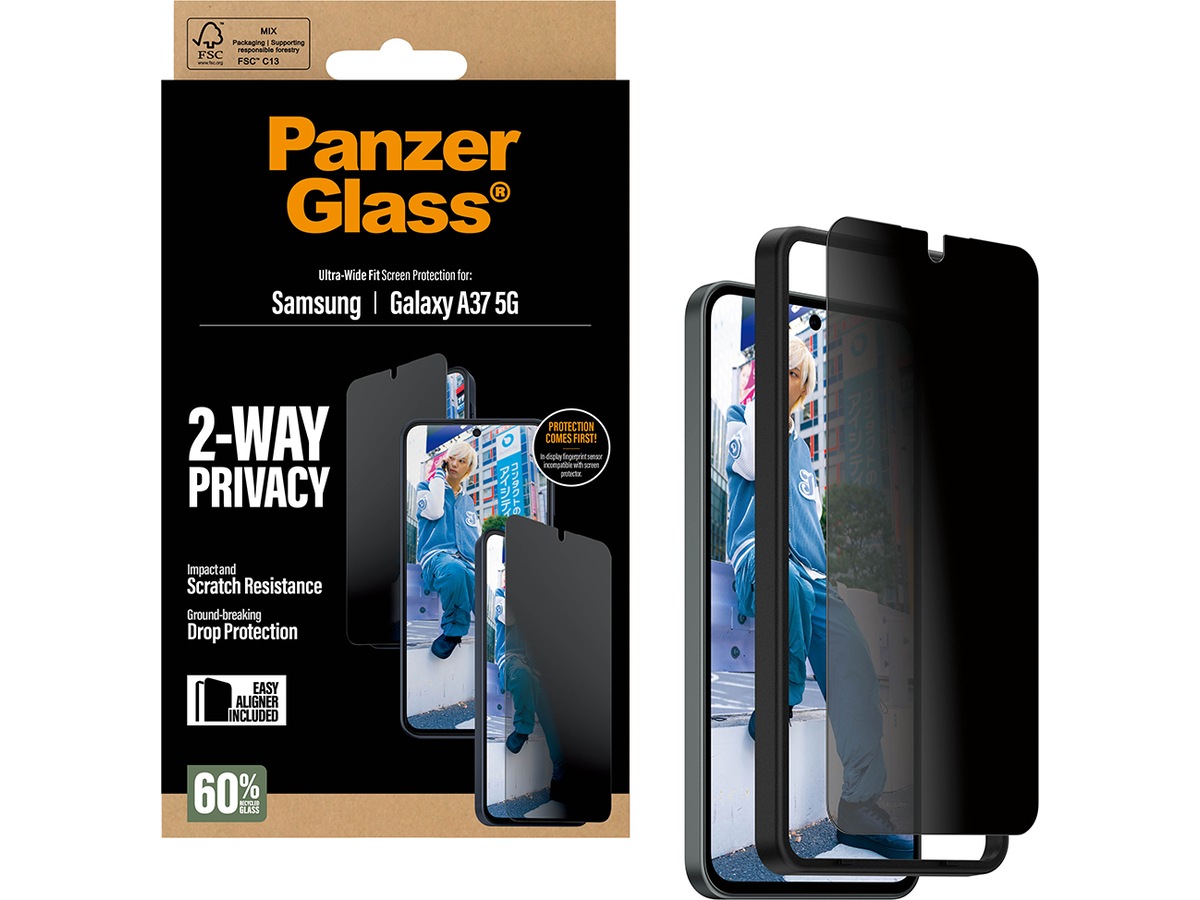 PanzerGlass Galaxy A37 5G Privacy Skjermbeskytter Skjermbeskyttelse