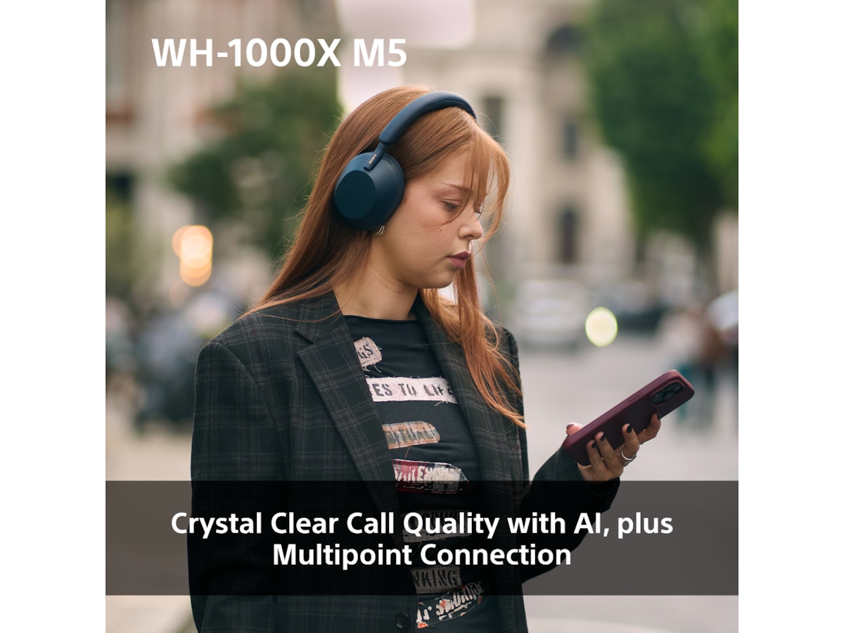 Sony WH-1000XM5 trådløse hodetelefoner, Over-Ear (sølv) -B-Grade Demo headset