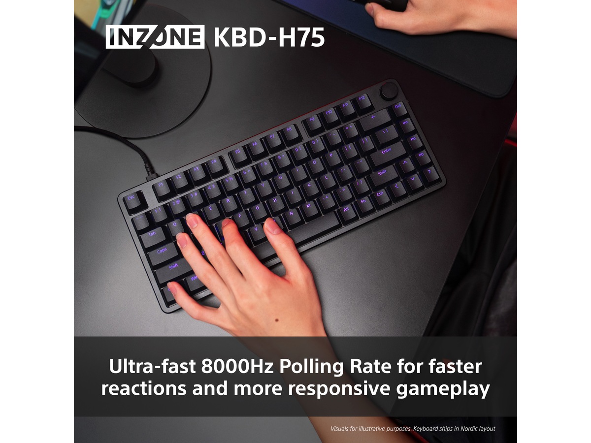 Sony INZONE KBD-H75 Gaming-tastatur 75% TKL (Nordics) Gamingtastatur