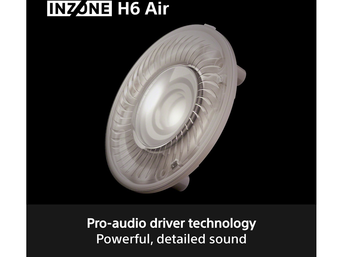 Sony INZONE H6 Air gaming headset med åpen bakside Gaming headset