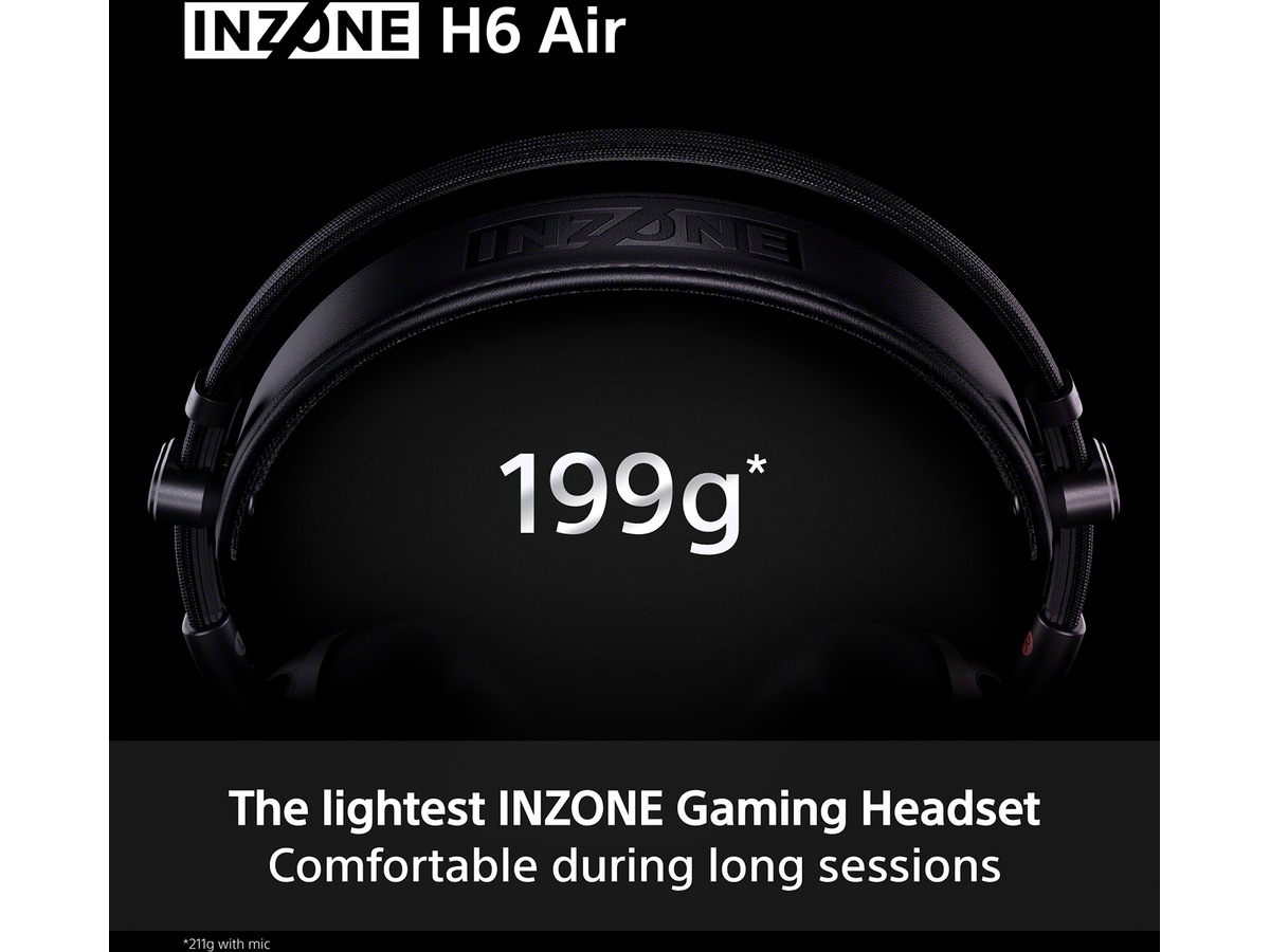 Sony INZONE H6 Air gaming headset med åpen bakside Gaming headset