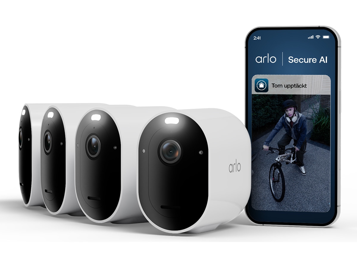 Arlo Pro 6 2K overvåkningskamera 4-pack Overvåkningskameraer