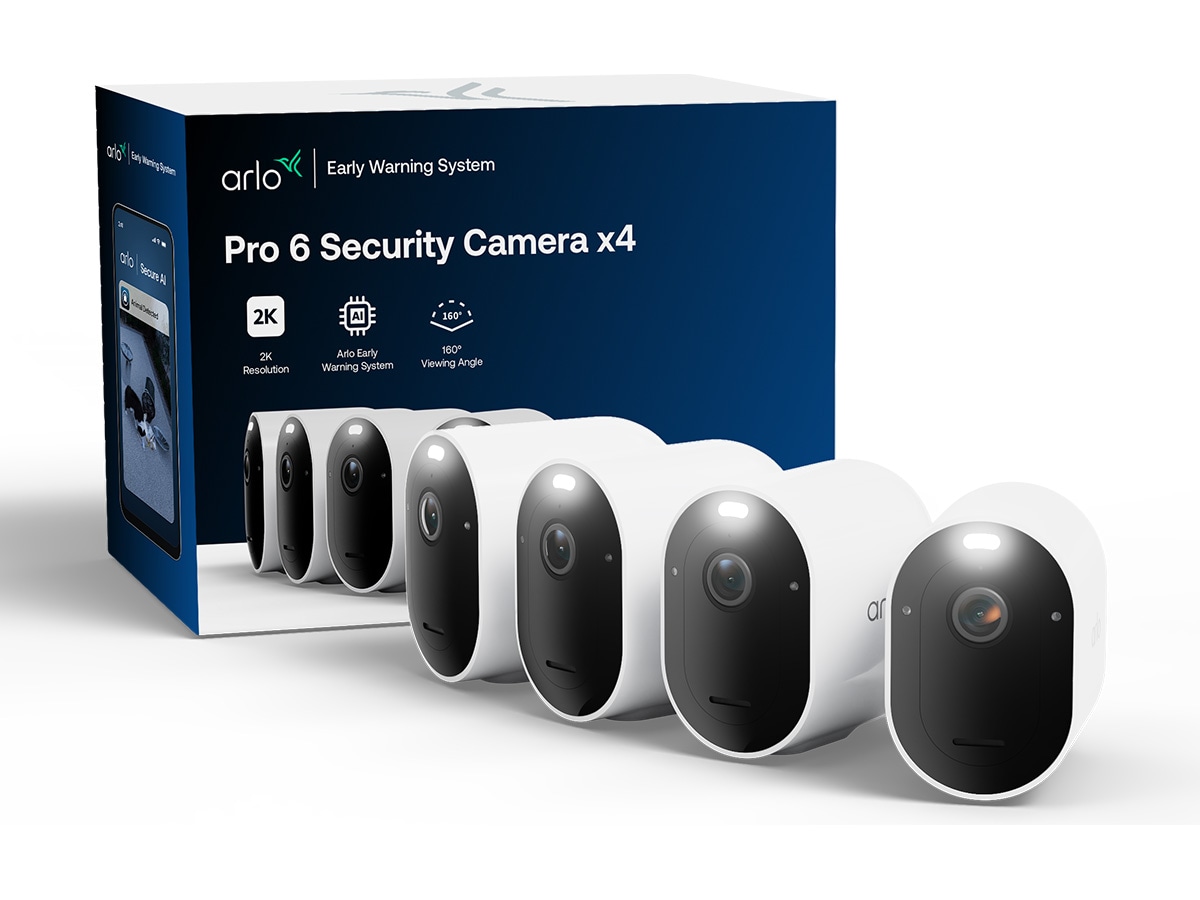 Arlo Pro 6 2K overvåkningskamera 4-pack Overvåkningskameraer