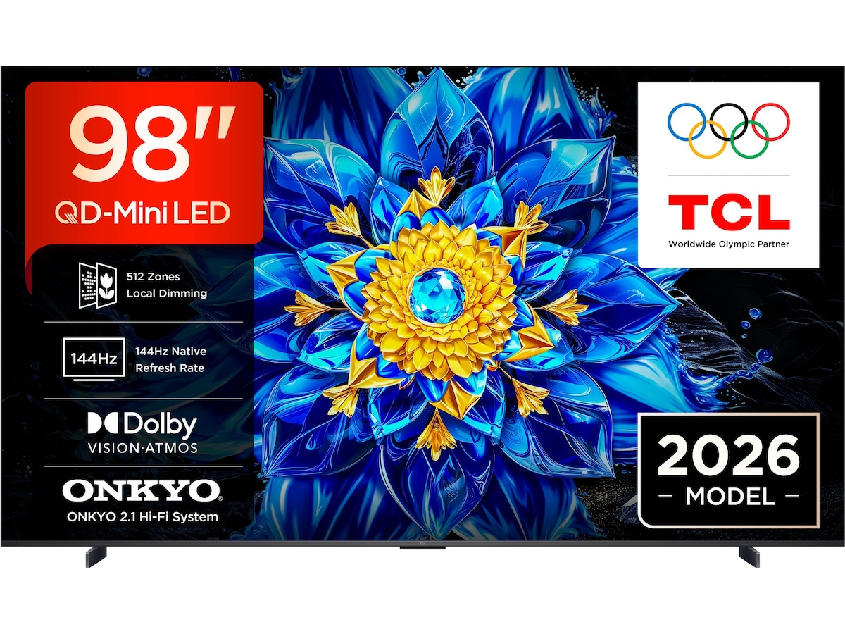 TCL T8D 98” 4K QD-Mini LED Smart-TV (2026) Over 80 tommer TV