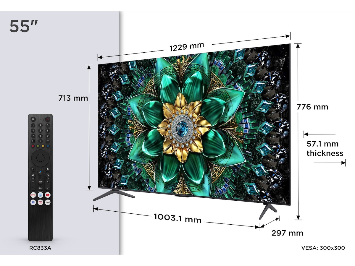 TCL 55" Q6C Premium QD-MiniLED TV (2026) 50 - 59 tommer TV