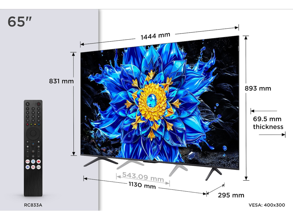 TCL T8D 65” 4K QD-Mini LED Smart-TV (2026) 60 - 69 tommer TV
