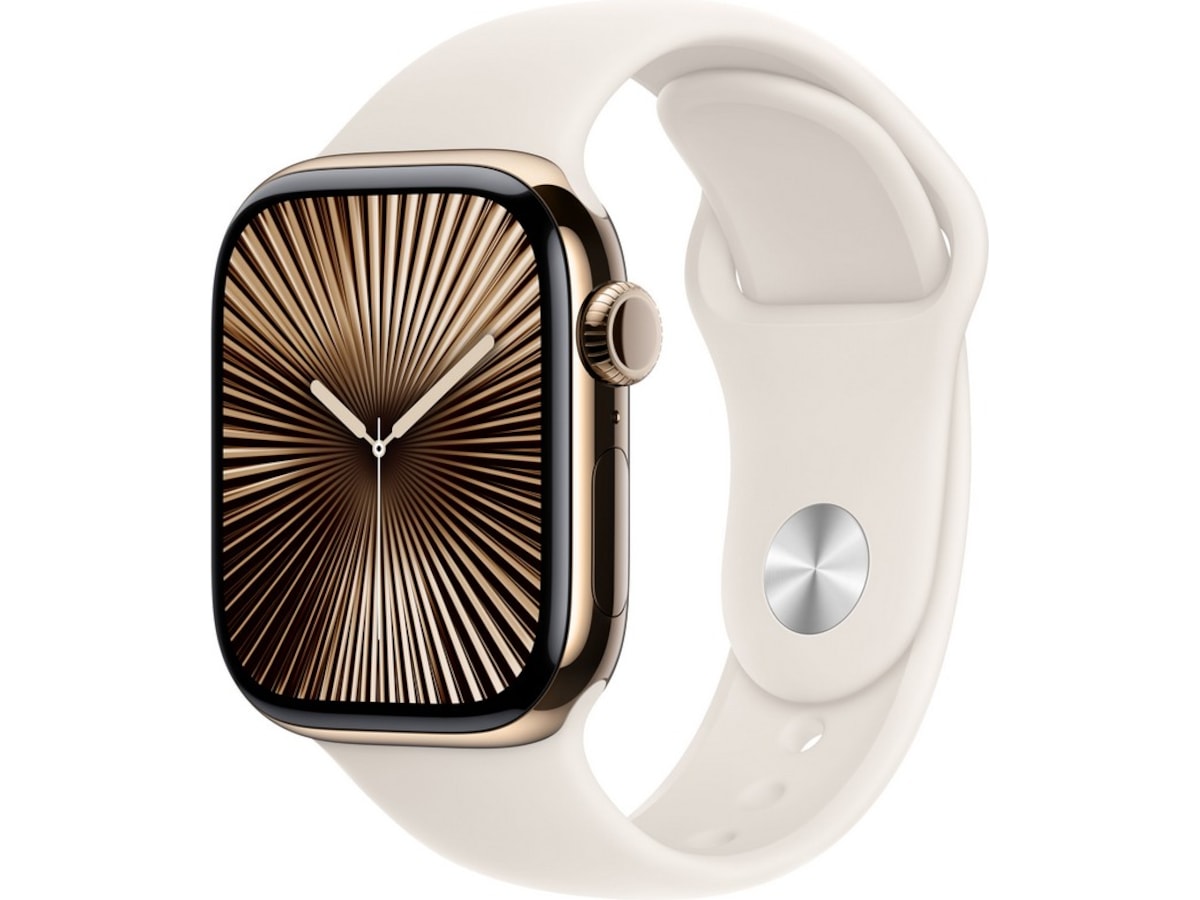 Apple Watch Series 10 GPS + LTE 42mm Titan (gull) -B-Grade Demo klokker
