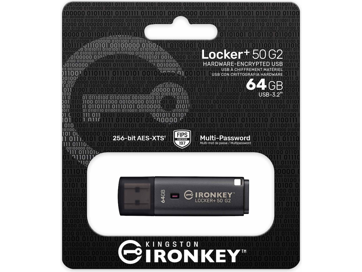 Kingston IronKey Locker+ 50 G2 USB-minnepenn 64 GB Minnepenn / USB