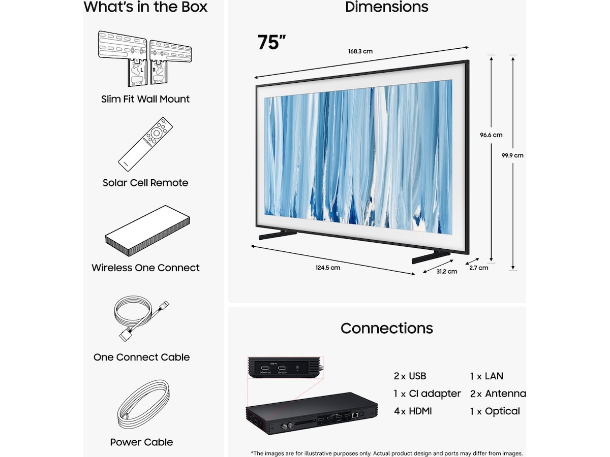 Samsung 75" The Frame Pro Neo QLED 4K Mini LED Smart-TV (2026) 70 - 79 tommer TV