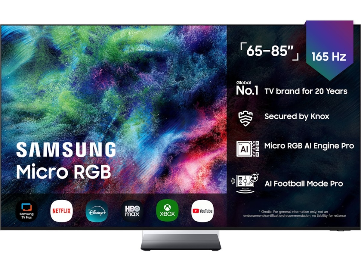 Samsung 85" R95H Micro RGB 4K Smart-TV (2026) Over 80 tommer TV