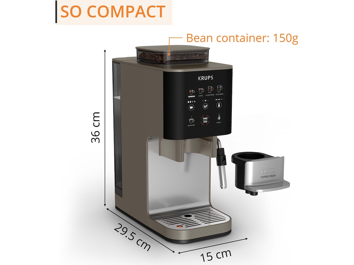 Krups Coffee Crush Experience automatisk espressomaskin 1,8 l SA403BE0 Espressomaskiner