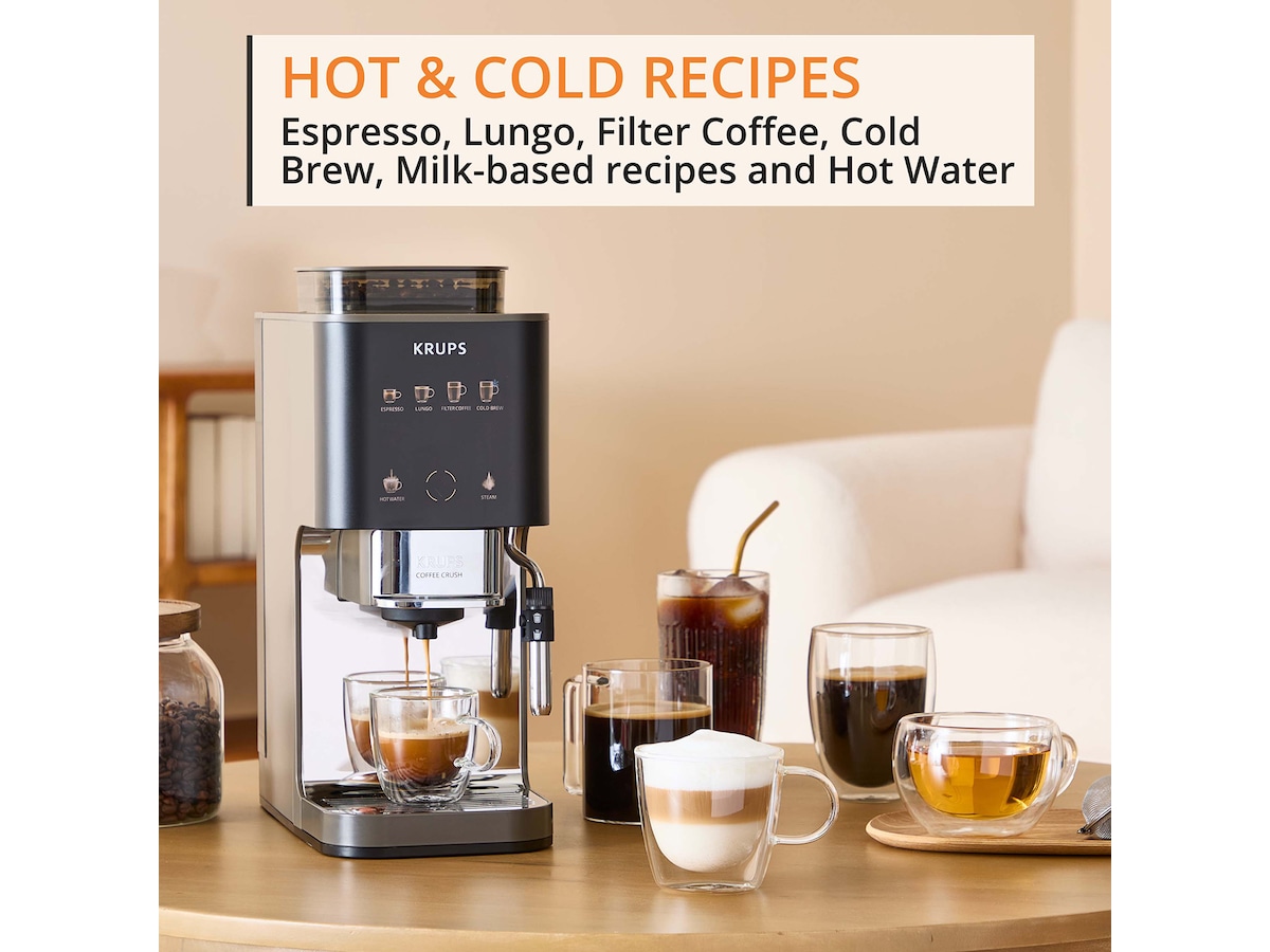 Krups Coffee Crush Experience automatisk espressomaskin 1,8 l SA403BE0 Espressomaskiner