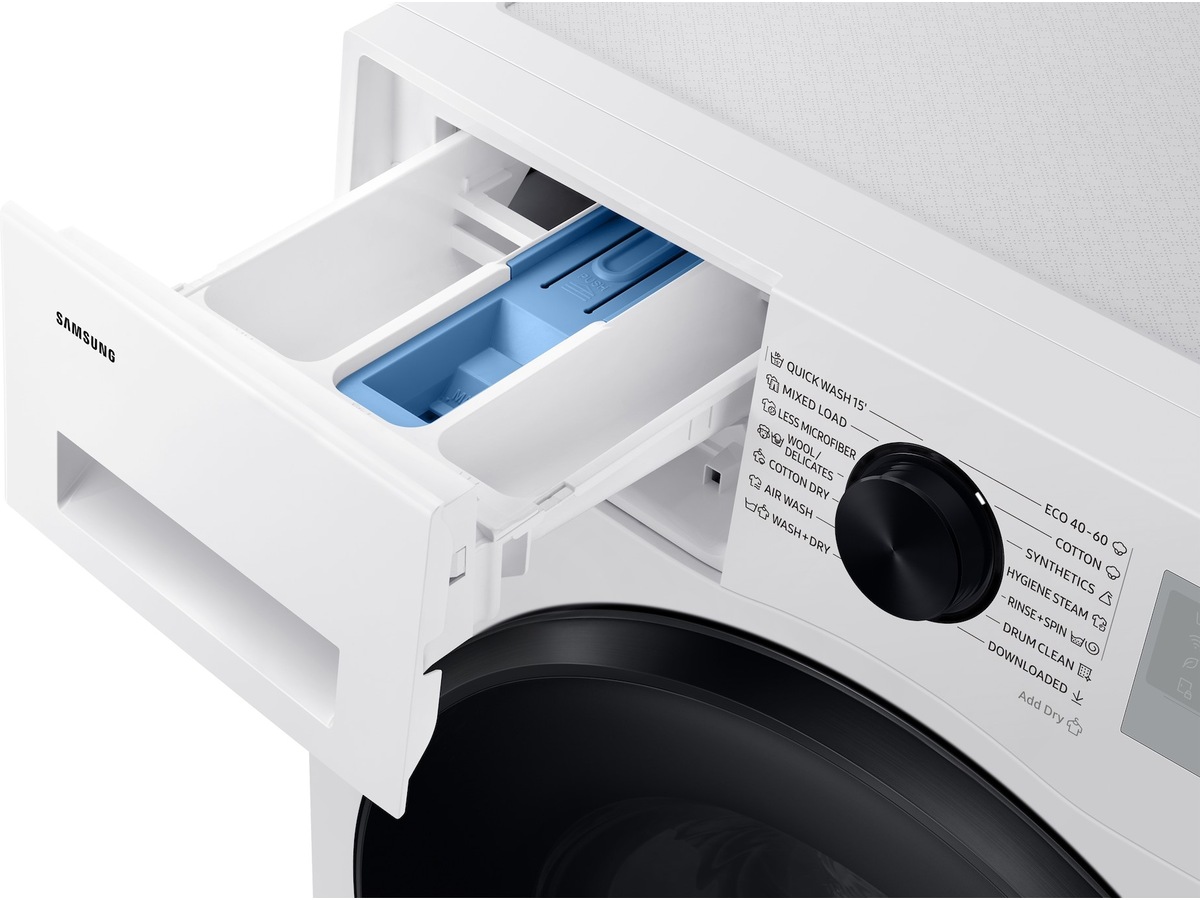 Samsung WD90DG5B15BHEE vask/tørk AI Dry+ 9/6 kg (hvit) Kombinert vaskemaskin og tørketrommel