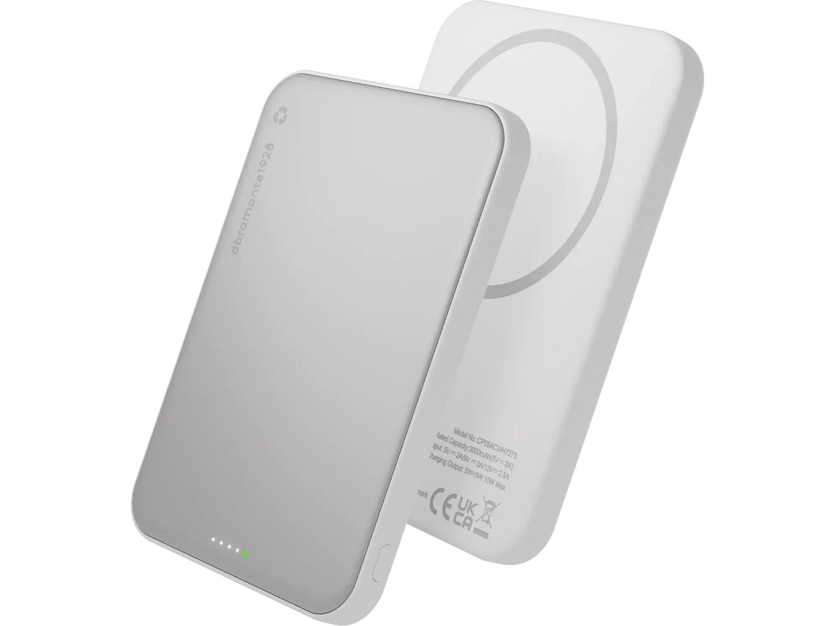 dbramante 1928 Re-Charge Powerbank 5000mAh Slim (hvit) Powerbank