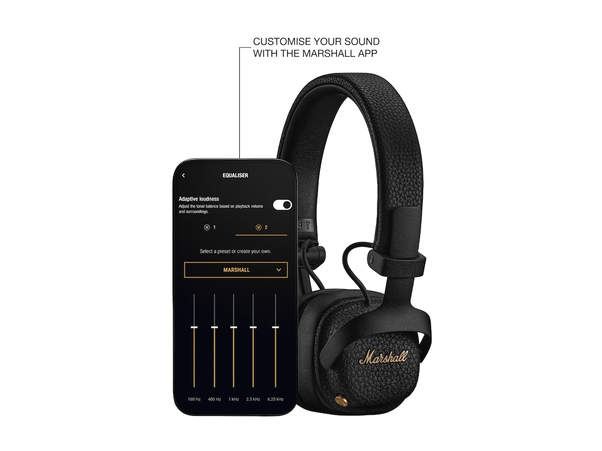Marshall Milton A.N.C. trådløse on-ear hodetelefoner (sort) Hodetelefoner