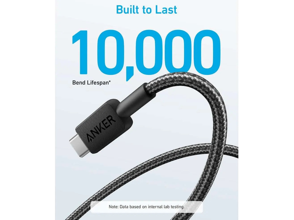 Anker 322 PowerLine USB-A til USB-C hurtiglading 0,9 m kabel (sort) USB-kabler