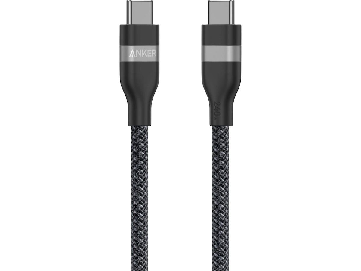 Anker Nano 240W USB-C flettet kabel 3 m (sort) USB-kabler