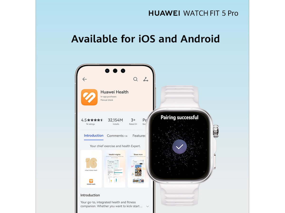 Huawei Watch Fit 5 Pro 44 mm (oransje) Smartklokker