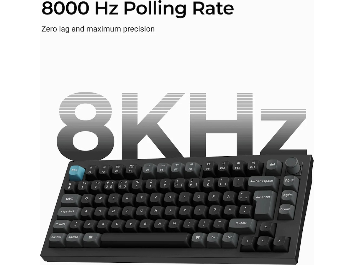 Keychron Q1 Ultra 75% 8K Red Trådløs Gamingtastatur Gamingtastatur