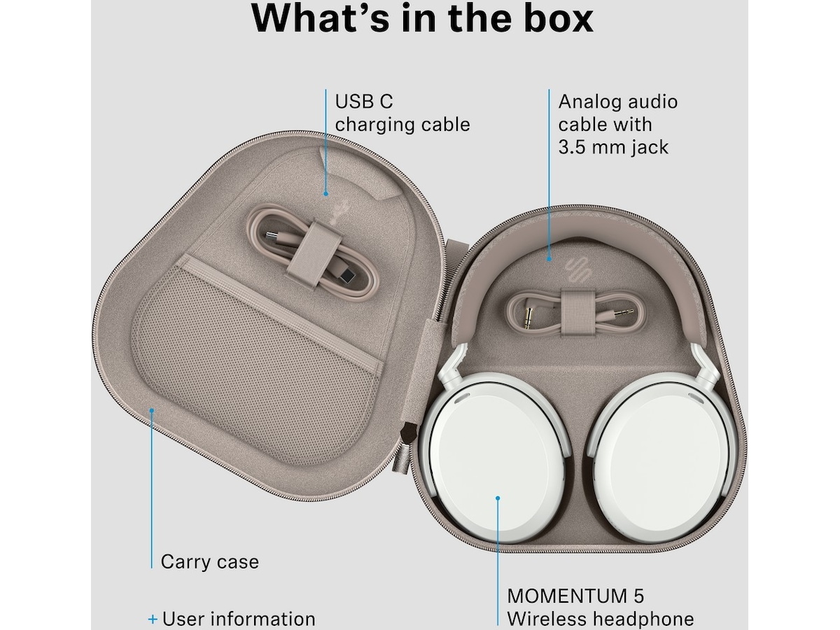 Sennheiser MOMENTUM 5 trådløse hodetelefoner, Over-Ear (sort) Hodetelefoner