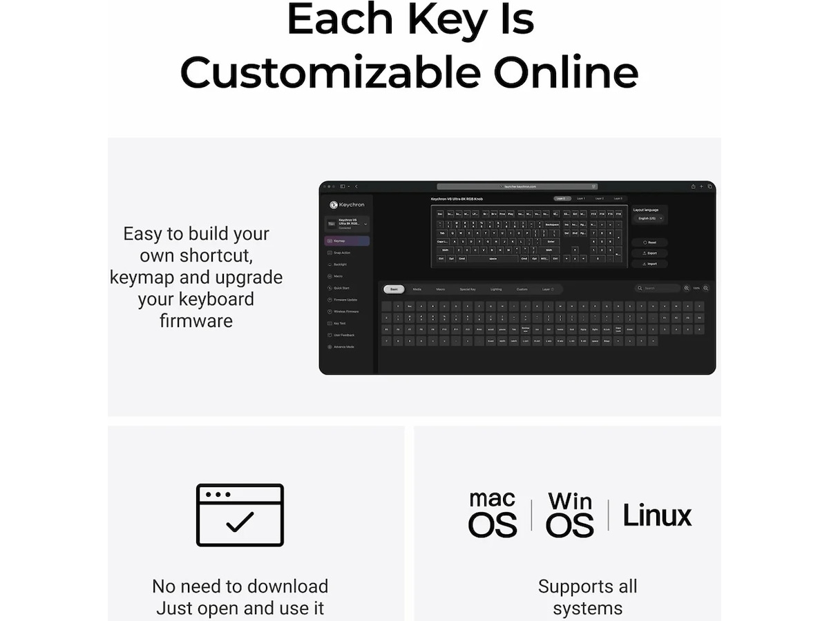 Keychron V6 Ultra 100% 8K Brown Trådløst Gamingtastatur Gamingtastatur
