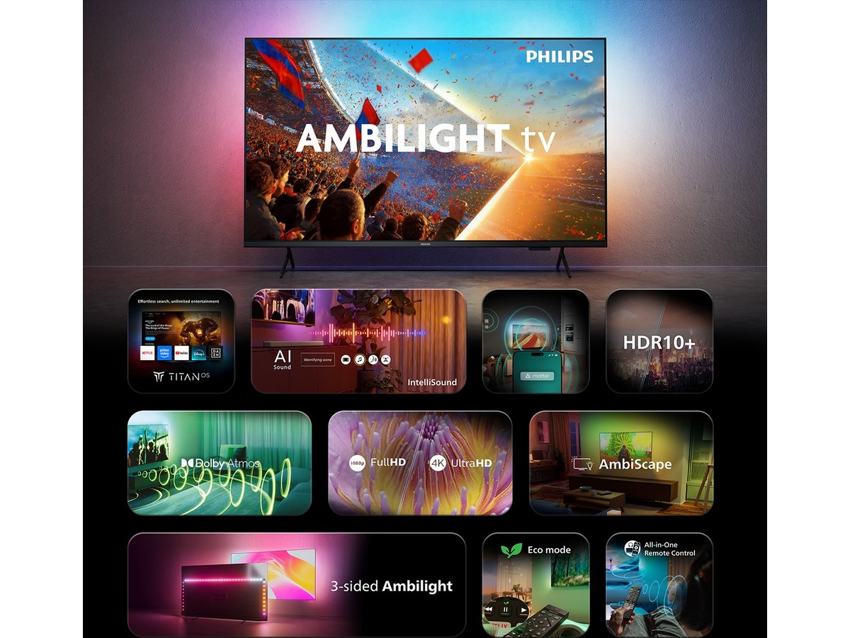 Philips 50'' PUS8001 4K Ambilight LED Smart-TV (2026) 50 - 59 tommer TV