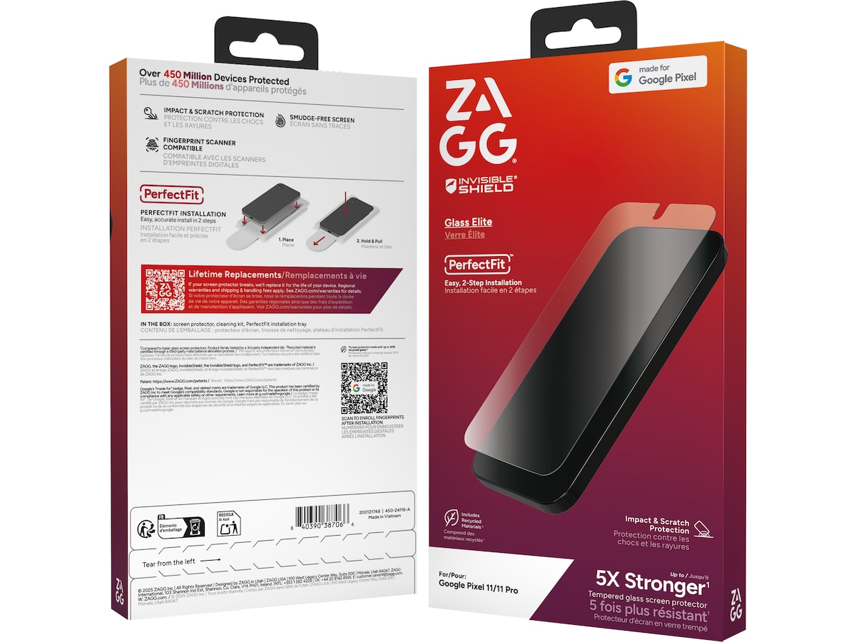 Zagg InvisibleShield Glass Elite Pixel 11 / 11 Pro Skjermbeskyttelse