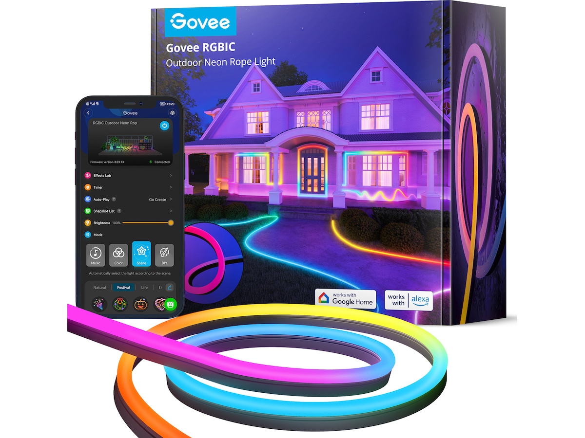 Delikate lyseffekter: Den forbedrede Govee Outdoor Rope Light kan bet Lyslenker